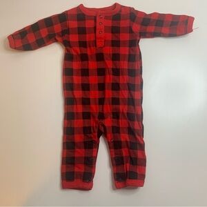 Red and Black Plaid Kids Bodysuit